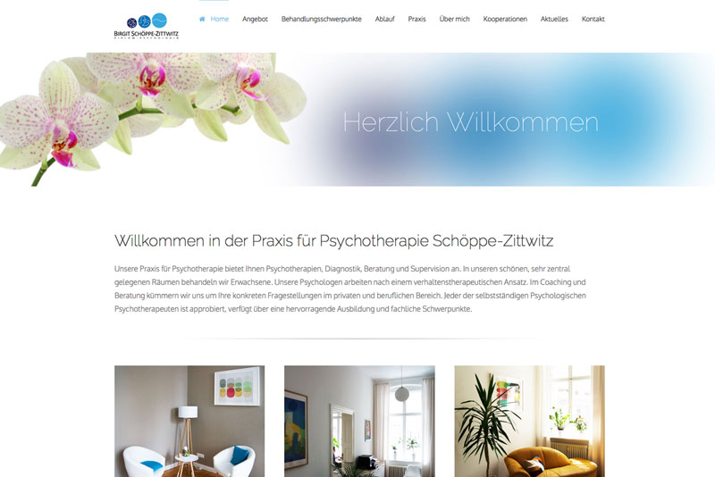 Website für Psychotherapie Birgit Schöppe-Zittwitz